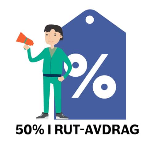 50% i RUT - dra nätverkskabel