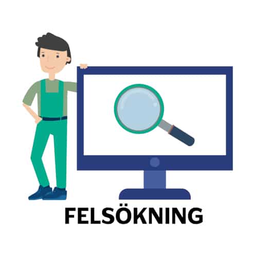 felsökning - dra nätverkskabel